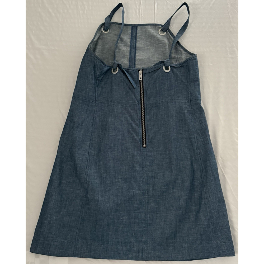 Rag & Bone Soft Denim Pinafore Overall Dress A-Line Zipper Back 90s Layering 10 - Picture 3 of 15